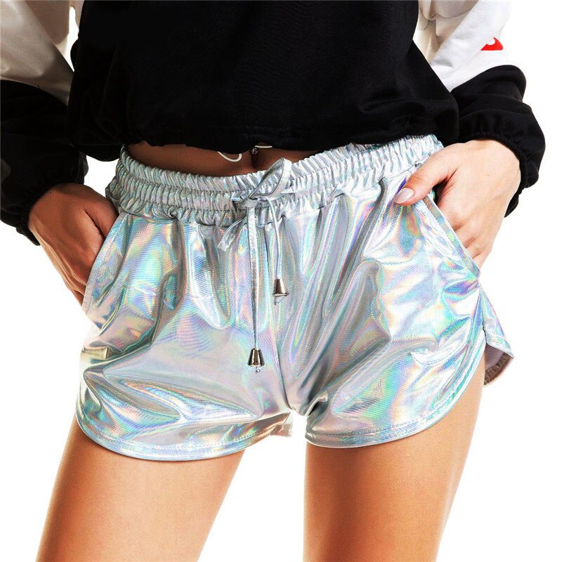 Women’s Holographic Shorts - Memento Dash Suppliers LLC