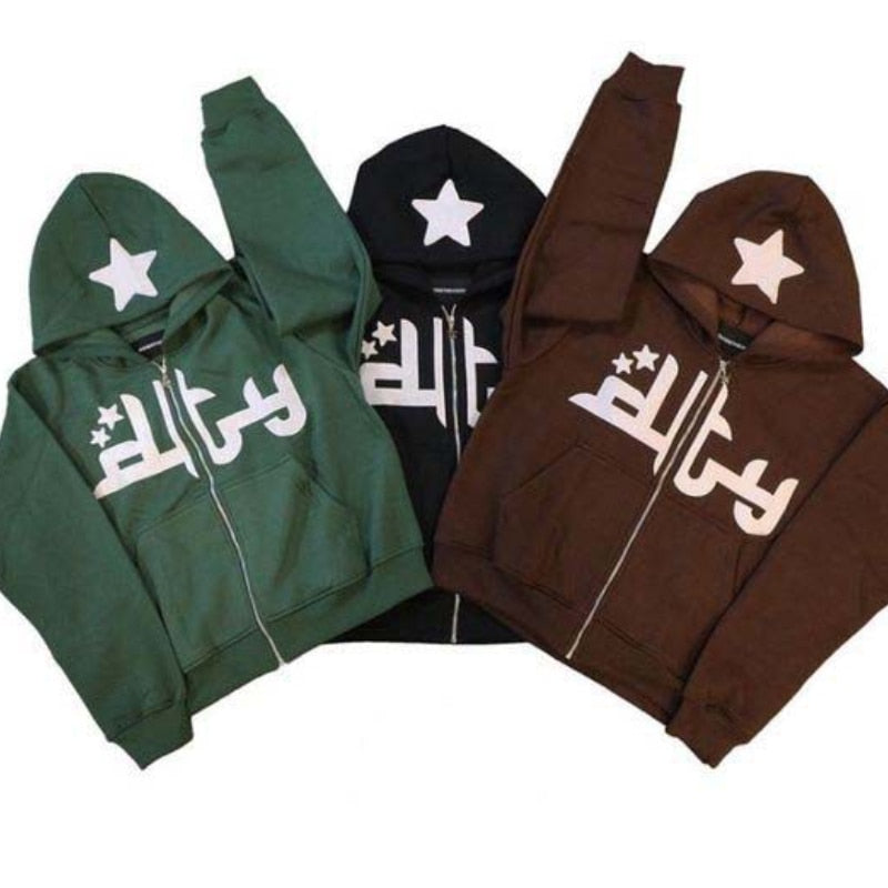 Star Retro Hoodie - Memento Dash Suppliers LLC