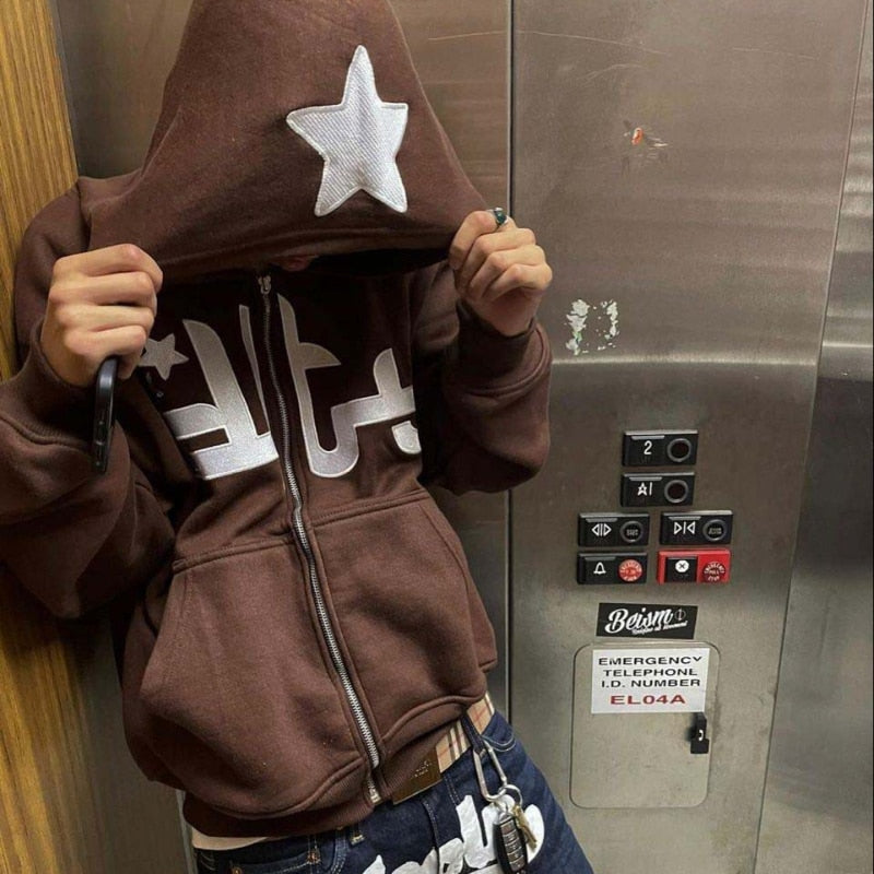 Star Retro Hoodie - Memento Dash Suppliers LLC