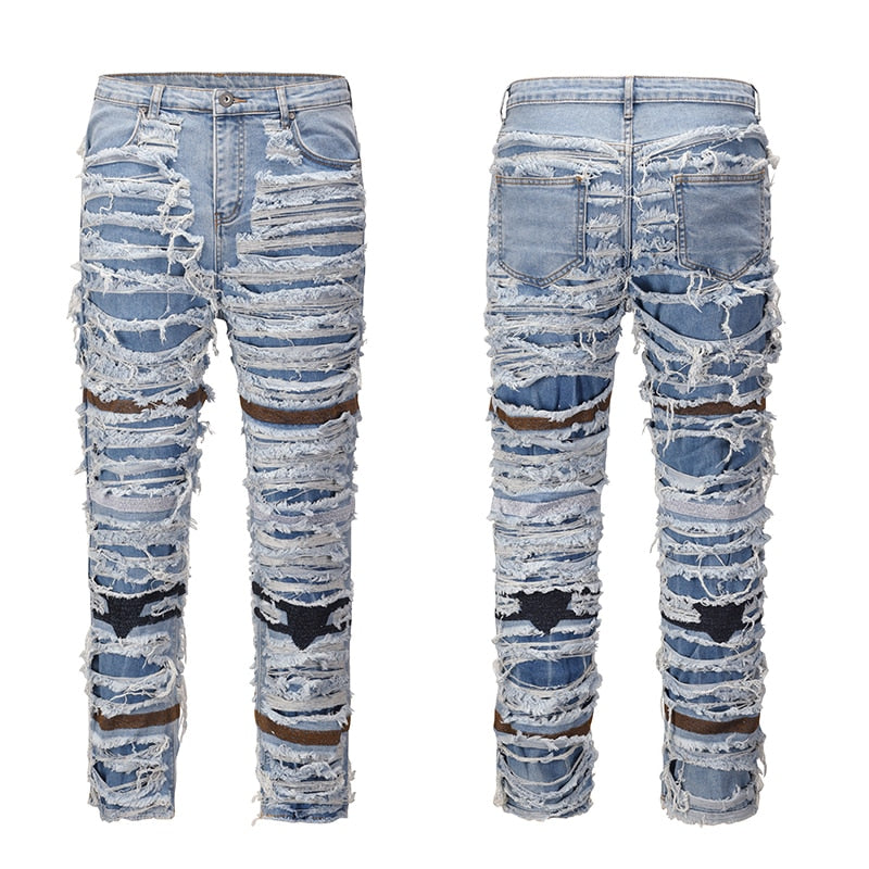 Retro Denim Jeans - Memento Dash Suppliers LLC