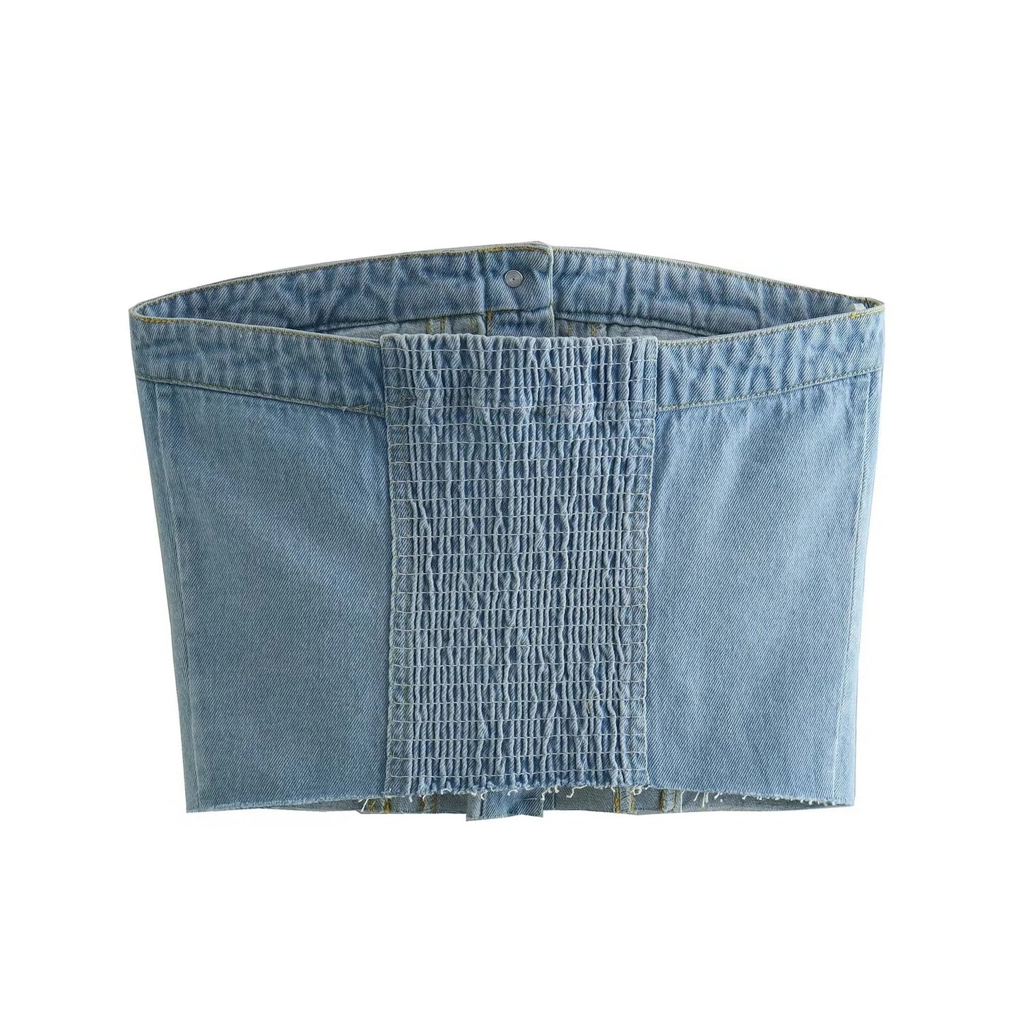 Women's Blue Denim Corset - Memento Dash Suppliers LLC