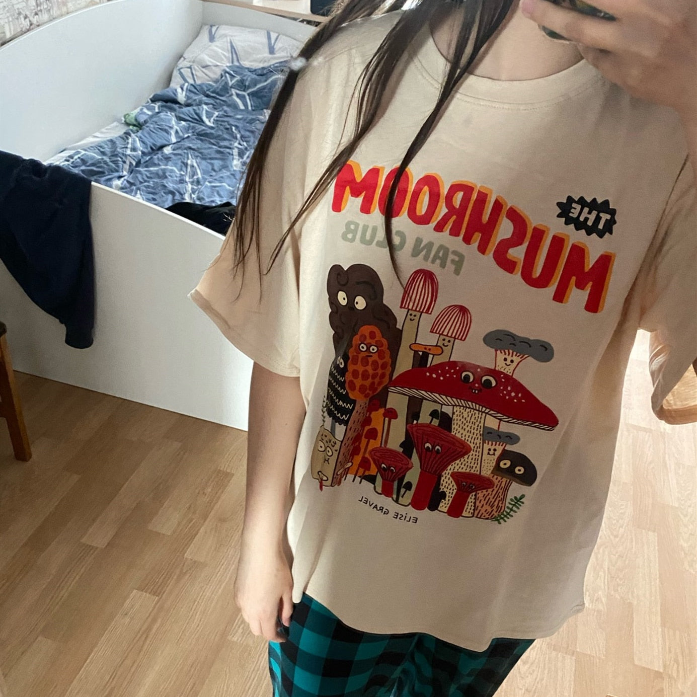 Women's Apricot Mushroom Tee - Memento Dash Suppliers LLC