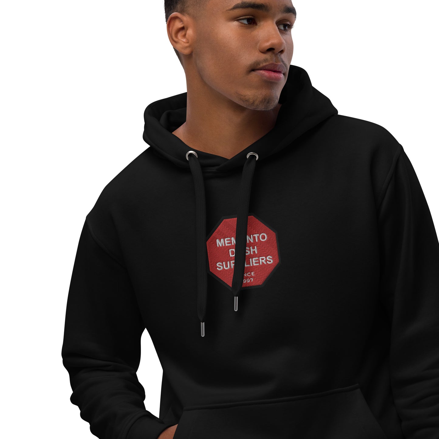 S.T.O.P Premium Eco Hoodie - Memento Dash Suppliers LLC