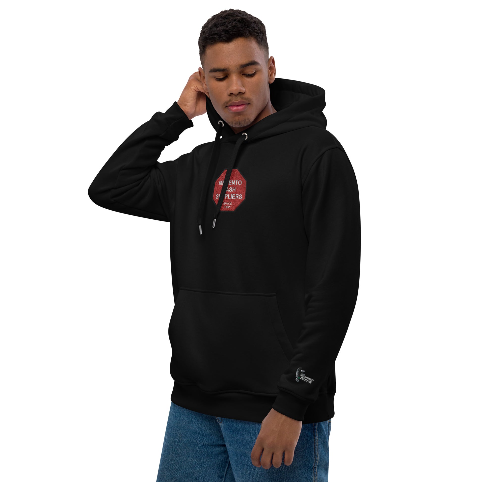 S.T.O.P Premium Eco Hoodie - Memento Dash Suppliers LLC