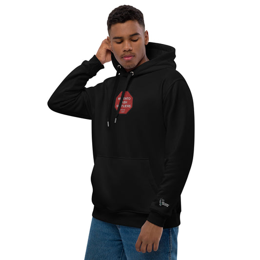 S.T.O.P Premium Eco Hoodie - Memento Dash Suppliers LLC